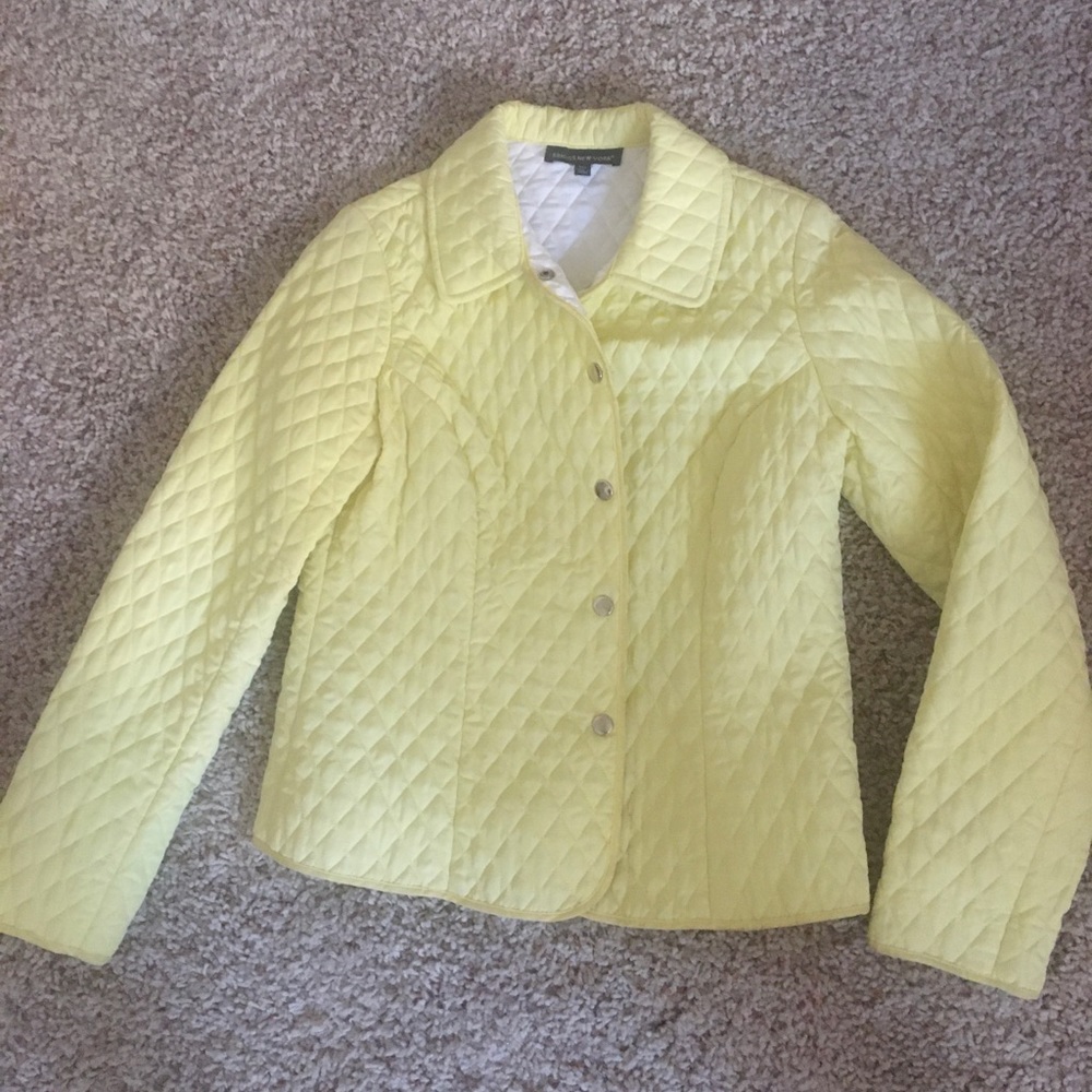 Yellow Quilted Jacket